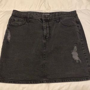 Black Jean Skirt